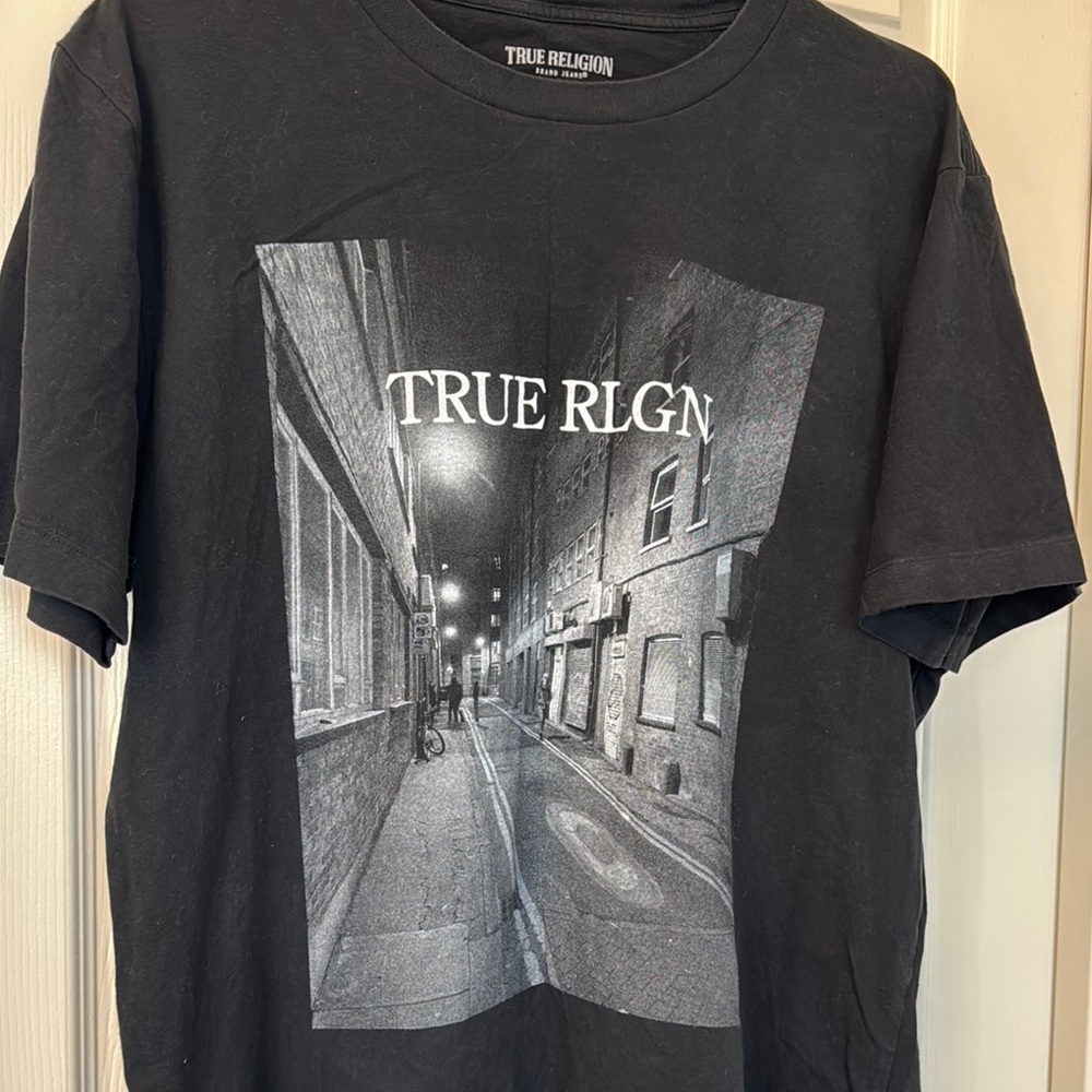 True Religion Black Graphic T-Shirt for Men